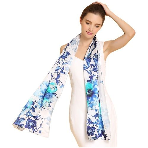 Ladies Silk Digital Printed Wraps