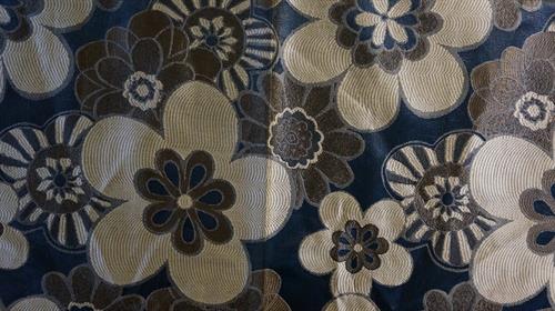 Faux Leather With Embroidery Fabric