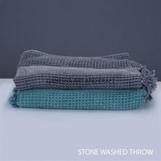 Stone Washed Throw Blankets