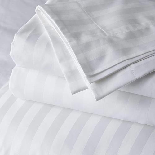 Bed Sheets with White Stripes Buyers Wholesale Manufacturers