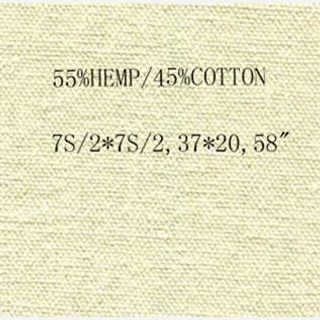 204 GSM, 55%Hemp / 45%Organic Cotton, Canvas, Plain