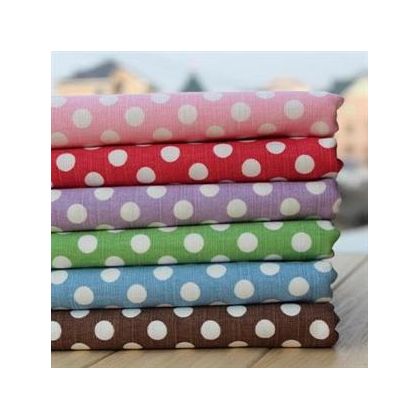 180 gsm, 100% Cotton Polka Dot Print Fabric, Slub fabric, Home Textile, Curtain, cover