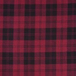 Yarn Dyed Plaid Cotton Flannel Fabric - Red Black White – Stitches