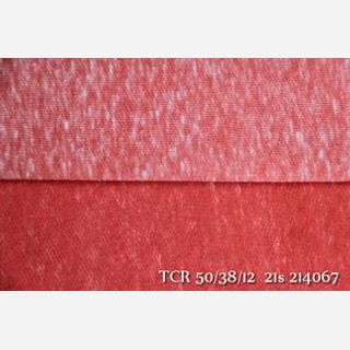 130gsm, 50%Polyester / 38%Cotton / 12%Rayon, Dyed, Weft knit