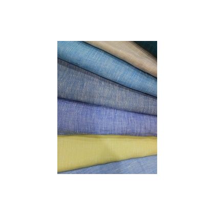 100% Linen Yarn Dyed Chambray Fabric