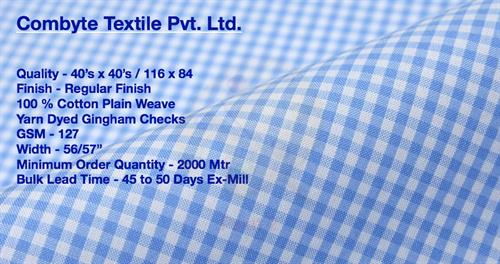 Cotton Yarn Dyed Gingham Check Fabric Suppliers 17133885 - Wholesale ...