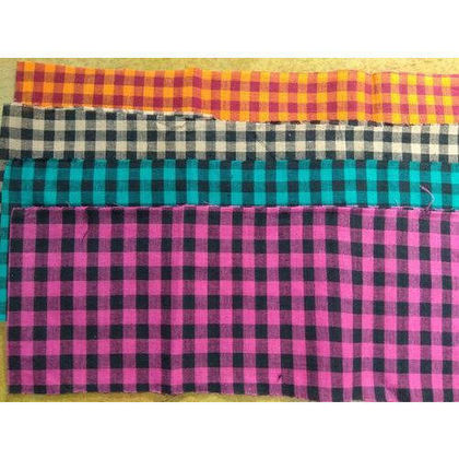 Checkered Bottom Cotton Fabric