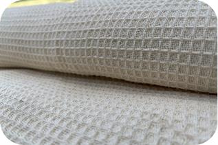 Waffle Weave Cotton Greige Fabric