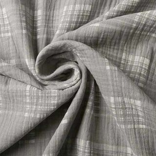 Cotton Checked Double Cloth Gauze Greige Fabric