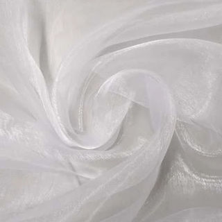 Pure Silk Off White Organza Fabric