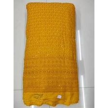 Rayon Chand Chikan Embroidery Fabric