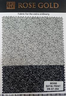 Knitted Print Satin Cotton Fabric