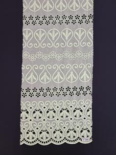 Cotton Voile Schiffli Embroidery Fabric