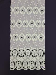 Cotton Voile Schiffli Embroidery Fabric