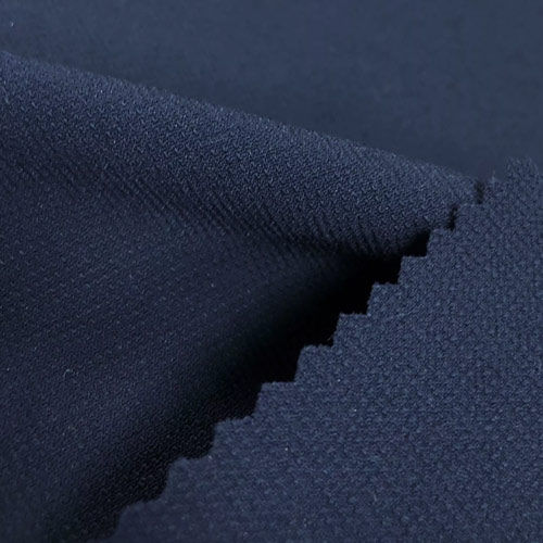 Polyester Lycra Blend Knitted Dyed Fabric