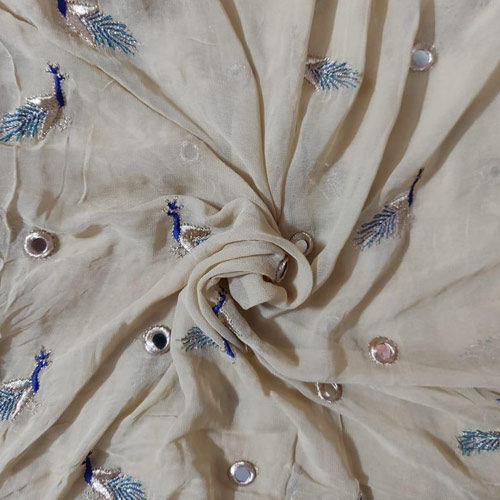 Georgette Embroidered Fabric