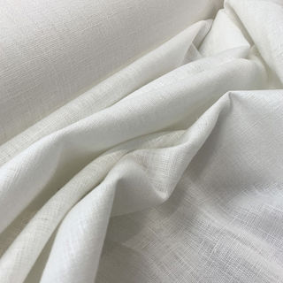 Twill Linen Dyed White Woven Fabric