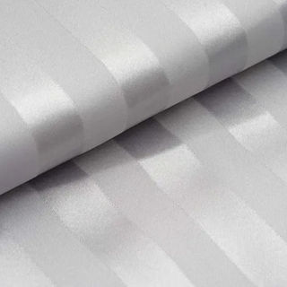 Cotton Satin Stripes Greige Fabric