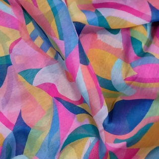 Chiffon Dyed and Printed Fabric