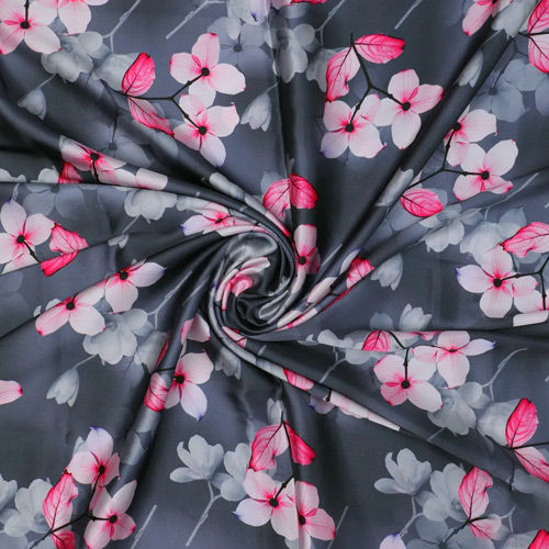 Woven Satin Printed Fabric