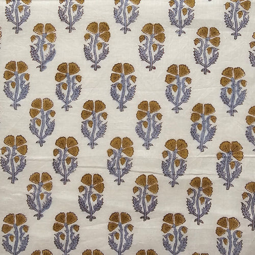Organic Block Print Cotton Fabric