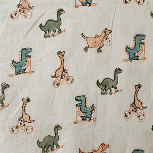 Organic Cotton Block Print Fabric