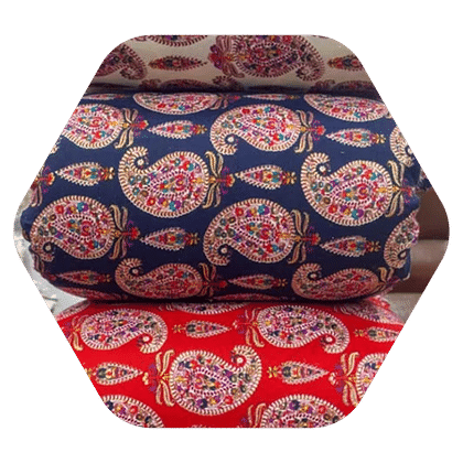 Rayon Foil Printed Fabric