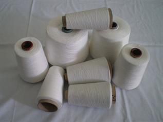 Greige, waxed for knitting or unwaxed for weaving, 100% Polyester Ring Spun