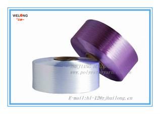 Polyester yarn for hand knitting