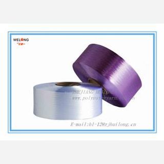 Polyester yarn for hand knitting