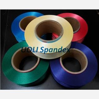 100% Colored spandex dyed yarn manufacturer for ACY/cotton covered yarn