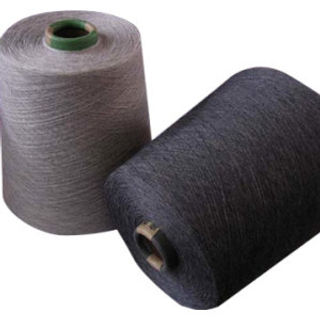 100% Recycle Polyester Black Spun Yarn.