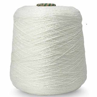 Raw White Polyester Slub Yarn
