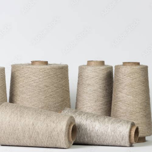 Dyed and Raw White Linen Yarn