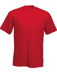 mens red plain t-shirts