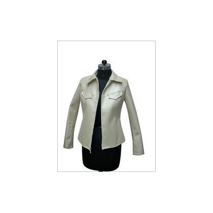 women grey jacket