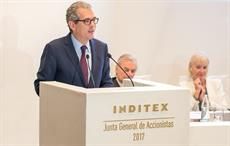 Inditex's Chairman and CEO Pablo Isla speaking at the company's Annual General Meeting 2017; Courtesy: Inditex