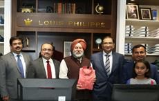 India's Ambassador to Nepal, Manjeev Singh Puri (3rd from left); Vikram Shivadas, Director, International Markets, ABFRL (2nd from left); and Rupesh Pandey, Director, RP Group (5th from left).