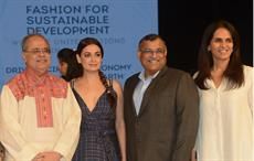 L-R: Atul Bagai, Country Head–India, UN Environment; Dia Mirza, actress & UN Environment Goodwill Ambassador; Vipul Shah, COO–Petrochemicals, RIL; and Anita Dongre, Fashion designer. Courtesy: RIL