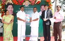 Tamil Nadu chief minister Edappadi K Palanisamy unveiling the state's Integrated Textile Policy. Pic: TN government