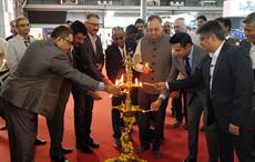 Saurabh Patel, Energy Minister, Govt. of Gujarat (centre) along with other dignitaries, at the inauguration of ITMACH India 2019. Pic: K&D Expositions