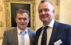 (L-R) Danny King, Former Apprentice, Pennine Weavers; Gary Eastwood, Pennine Weavers Managing Director; Pic: UKFT