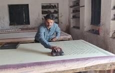 Pintoo Lal doing hand block printing. Pic: Reliance Retail Ltd