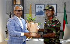 BGMEA president Faruque Hassan (left) with BTMC chairman Brigadier General Md Zakir Hossain. Pic: BGMEA