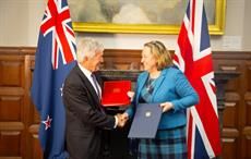 (L) New Zealand minister for trade and export growth Damien O’Connor with UK’s international trade secretary Anne-Marie Trevelyan. Pic: Twitter