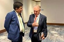 Indian minister Piyush Goyal met Australian trade minister Farrell in LA ahead of the ministerial meeting of the IPEF. Pic: Piyush Goyal/Twitter 