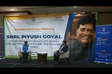 Union minister Piyush Goyal interacting with the Business Community of Southern California. Pic: Piyush Goyal/YouTube