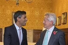 UK’s Prime Minister Rishi Sunak (L) and UK trade envoy and member of parliament Richard Graham. Pic: Twitter/ @RichardGrahamUK