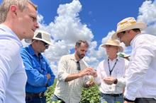 (2nd to right) University of Arizona’s Dr Peter Ellsworth & (2nd to left) Dr Paul Grundy of Qld’s Department of Agriculture & Fisheries with Better Cotton & ABRAPA representatives. Pic: Better Cotton
