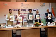 India’s Minister for Commerce & Industry, Consumer Affairs, Food & Public Distribution and Textiles, Piyush Goyal releasing the “Foreign Trade Policy 2023” in New Delhi on March 31, 2023. Pic: PIB